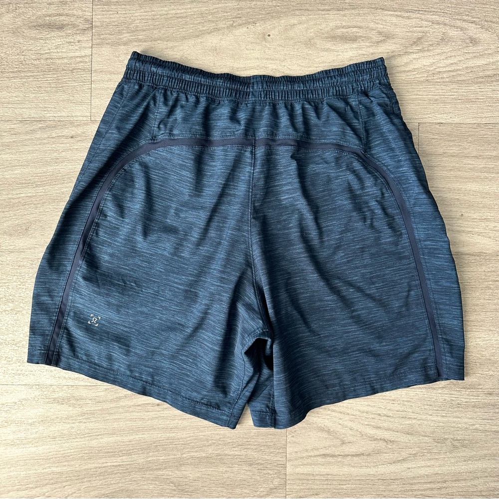Lululemon Pace Breaker Short Lined 7" Heather Allover Iron Blue True Navy M